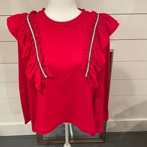 Red Ruffle Shirt